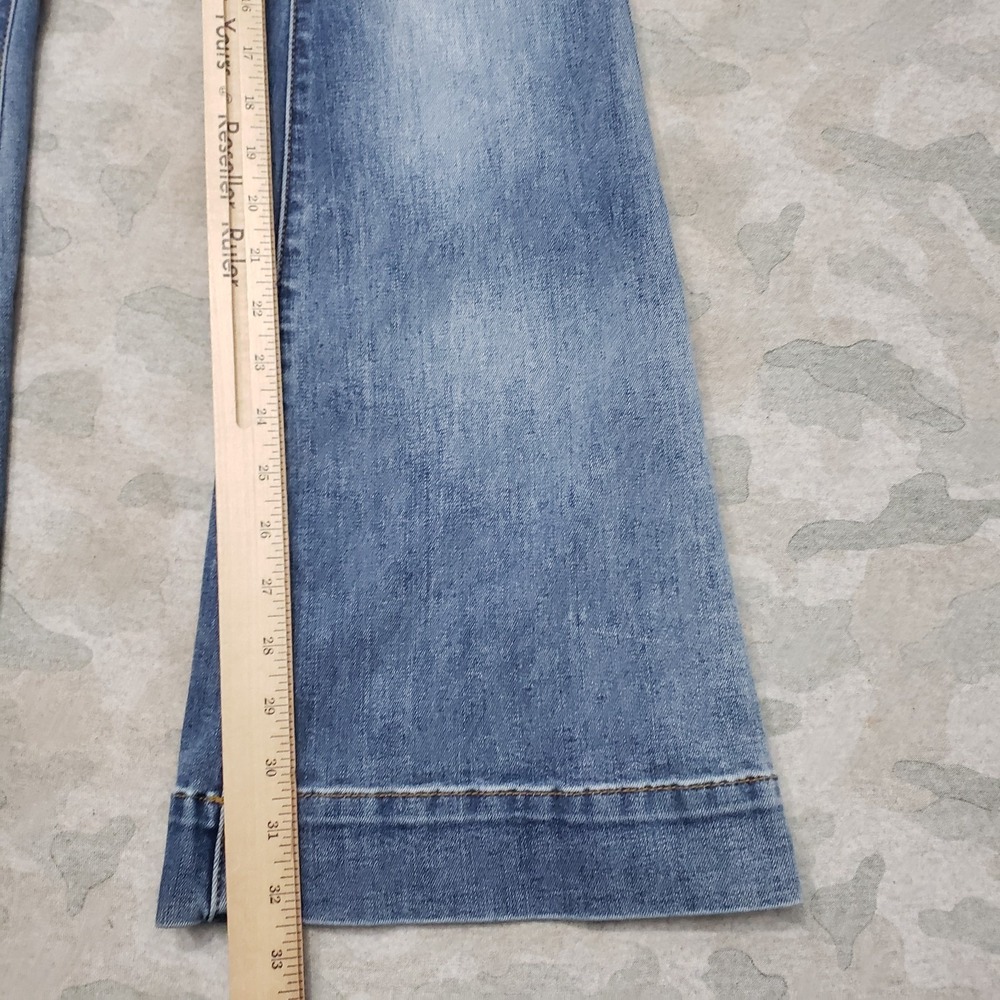 Judy Blue Jeans Womens 7/28 Blue Trouser Flare Denim Medium Wash Stretch - Picture 4 of 11